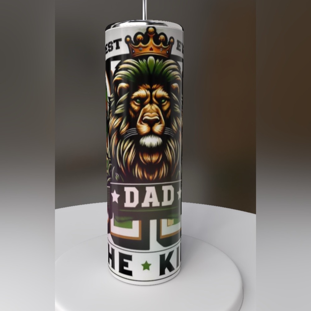Dad The King stainless steel tumbler 20 oz stainless steel NWT
